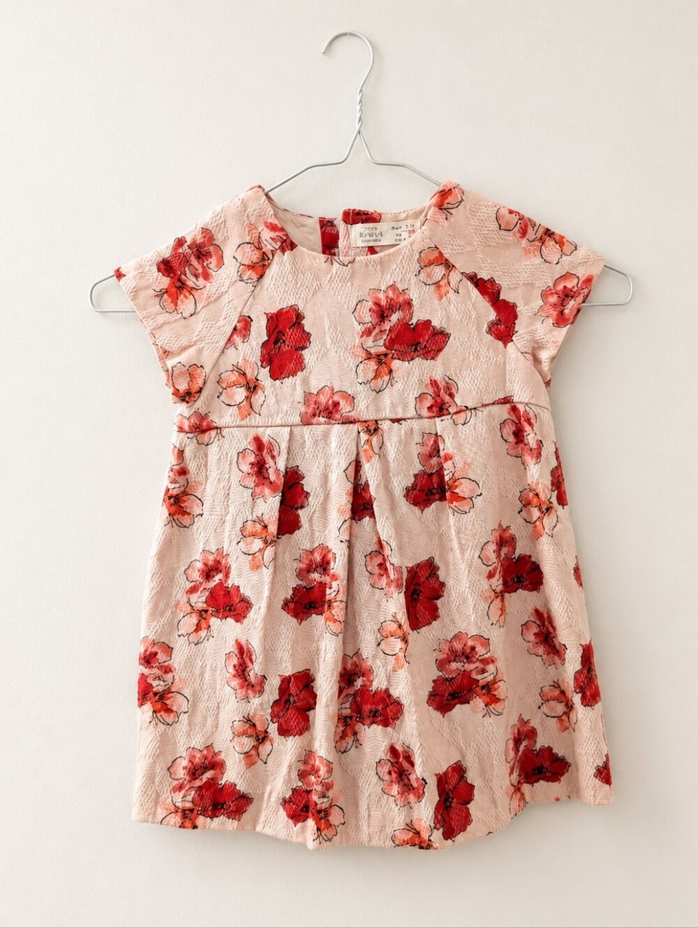 Zara Pink and Red Floral Dress 2-3 T